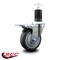 Service Caster 4'' Thermoplastic Rubber Swivel 1-5/8'' Expanding Stem Caster Total Lock Brake SCC-EXTTL20S414-TPRB-158 - alternate 3